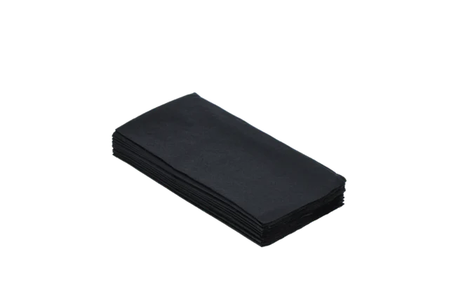 Servett 2 lager papper 1/8 Fold 33x33cm Svart (2.000 st) [TK-9987627]
