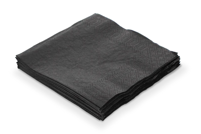 Servett 2 lager papper 1/4 Fold 40x40cm Svart (1.500 st) [TK-9987612]