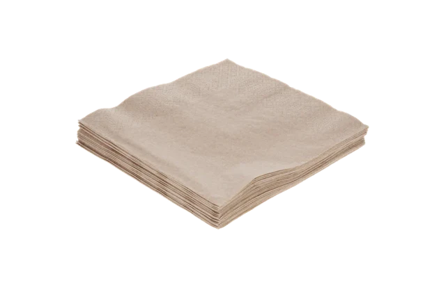 Servett 2 lager papper 1/4 Fold 33x33cm kraft (2.000 st) [TK-9987625]