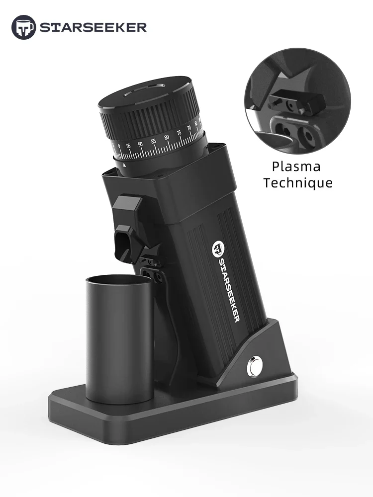 STARSEEKER E55Pro Electric Coffee Grinder – 55MM Titanium Cone Burr, Stepless Adjustment