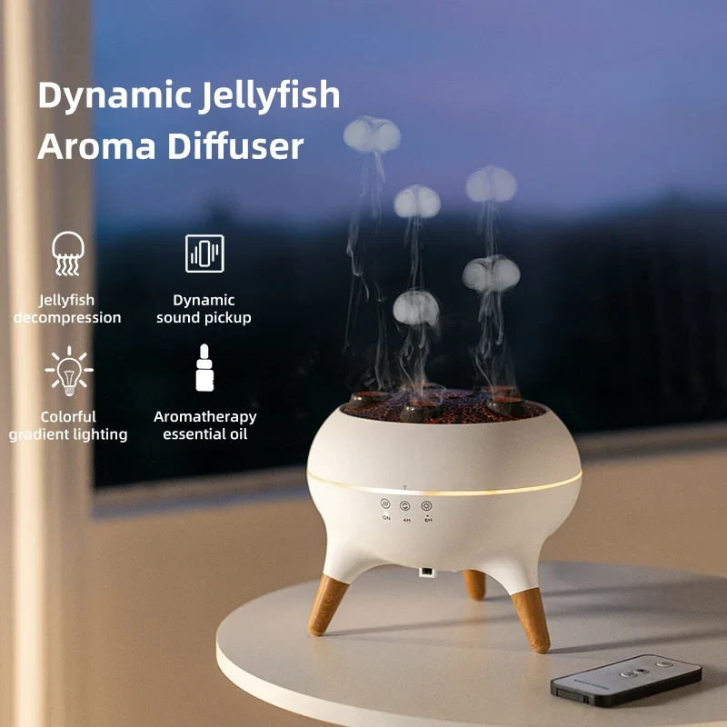 Jellyfish Aroma Humidifier & Aromatherapy Diffuser – Ultrasonic Essential Oil Mist with Remote Control