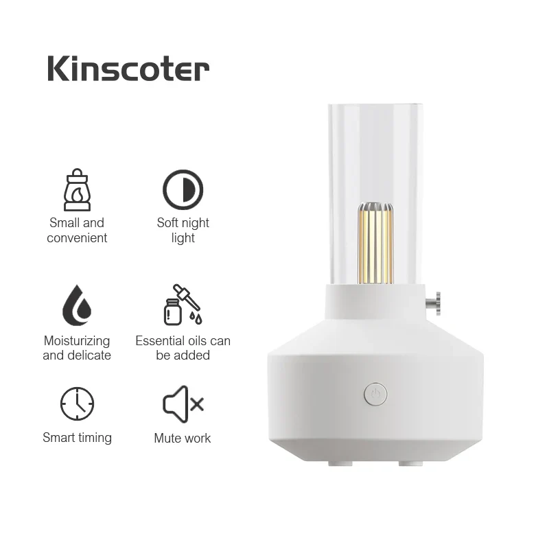 KINSCOTER USB Mini Aroma Diffuser & Ultrasonic Humidifier – 120ml/150ml Bedroom Diffuser