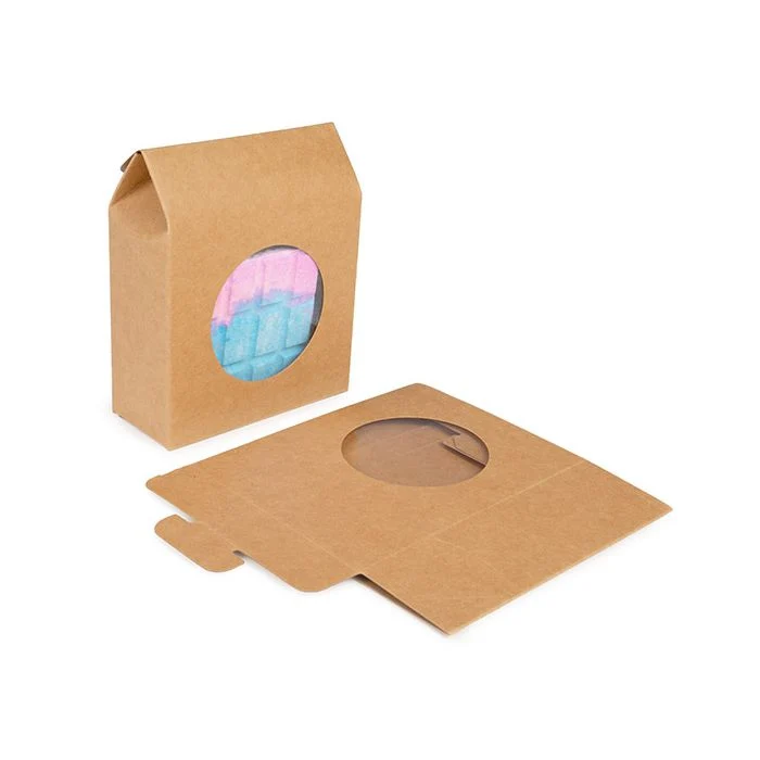Papperslådor med runt fönster 10,5x4,4x13,3 cm (25 St) [FS346]