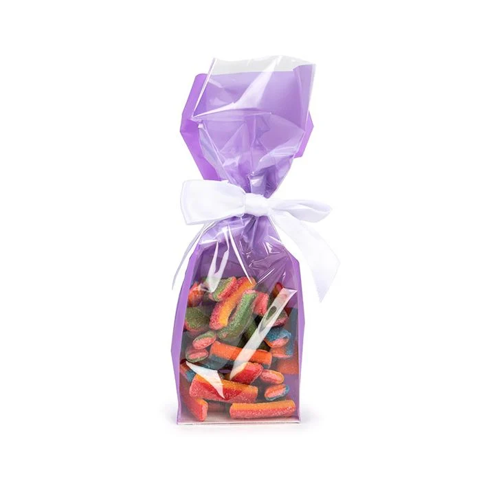 Blockbottenpåsar Neon Lila 7x5,1x25,4 cm med pappersinsats (100 St) [FGPB17NP]