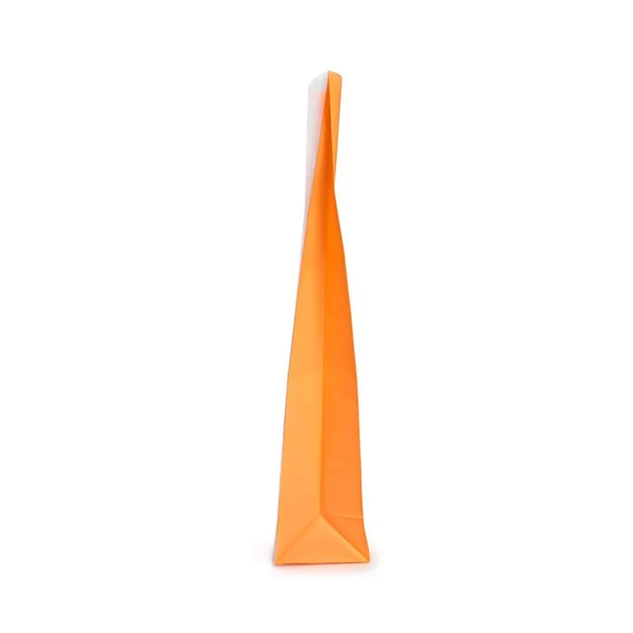 Blockbottenpåsar Neon Orange 8,9x5,7x30,5 cm med pappersinsats (100 St) [FGPB16NO]