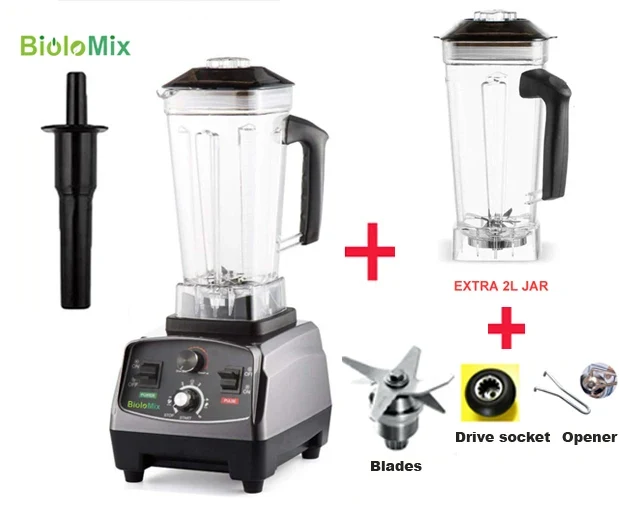 BioloMix 3HP Professional Blender BL-1800 | 2200W | 2L Jug | EU 220V