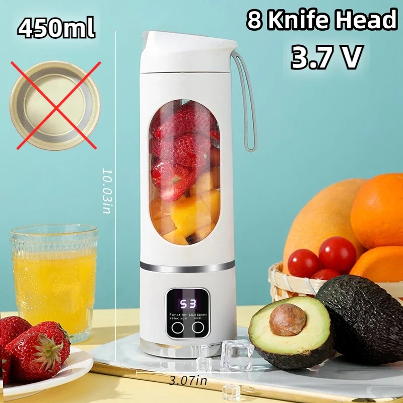 Portable Juice Blender 700ml | USB Rechargeable | 2-in-1 Bottle | Smoothie Maker