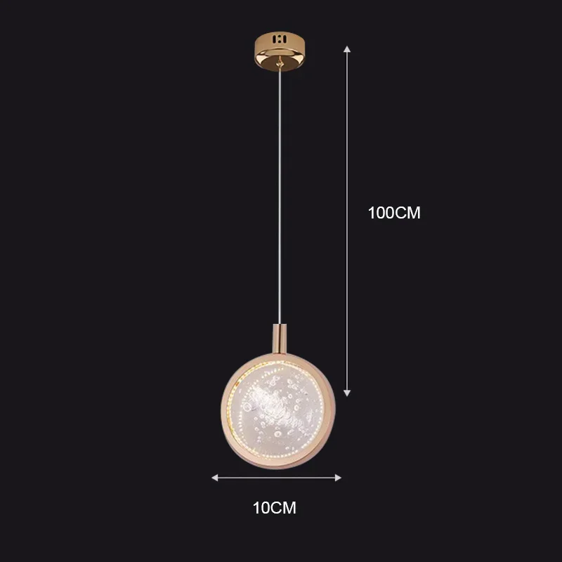Nordic Crystal Halo Pendant Light
