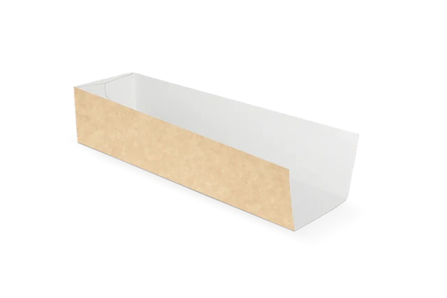 Korvbricka 7x5x23 cm kraft/Vit (1.000 st) [TK-9988286]