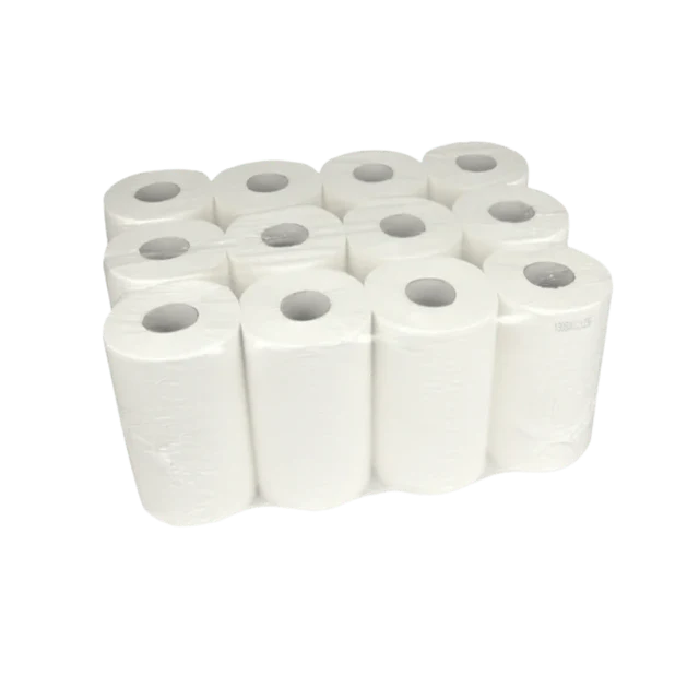Handduksrulle Mini 1 lager 120 mätare Ø19cm 100% cellulosa T8 (12 st) [TK-9988346]