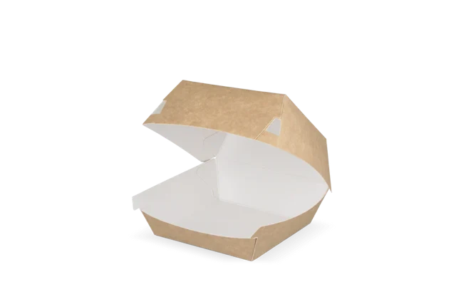 hamburgerlåda 9x7x9 cm kraft/Vit (400 st) [TK-9988134]