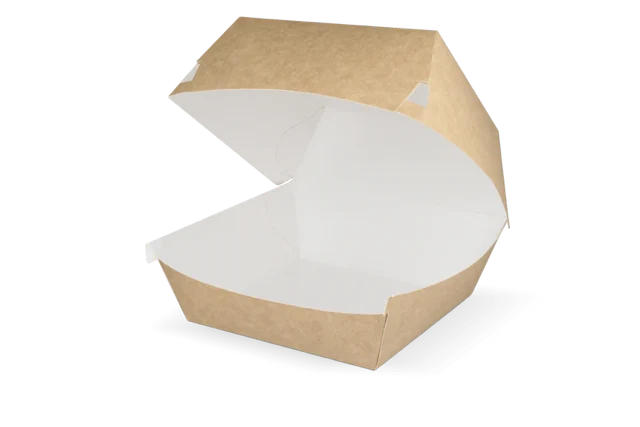 hamburgerlåda 12x10x12 cm kraft/Vit (400 st) [TK-9988136]