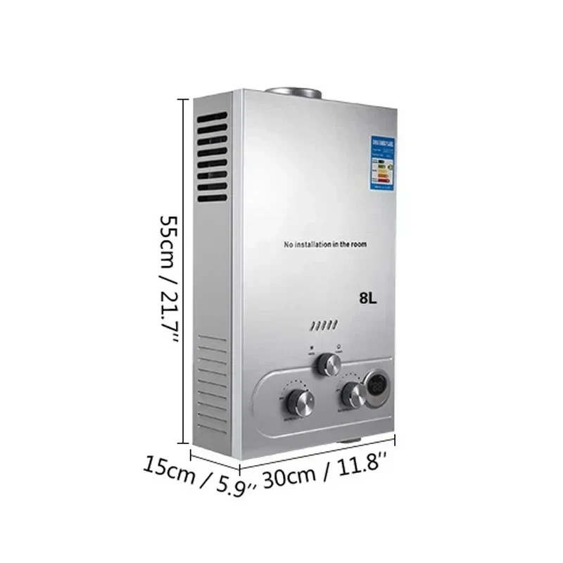 VEVOR LPG Gas Water Heater | Instant Tankless | 6L–18L | CE Certified | EU