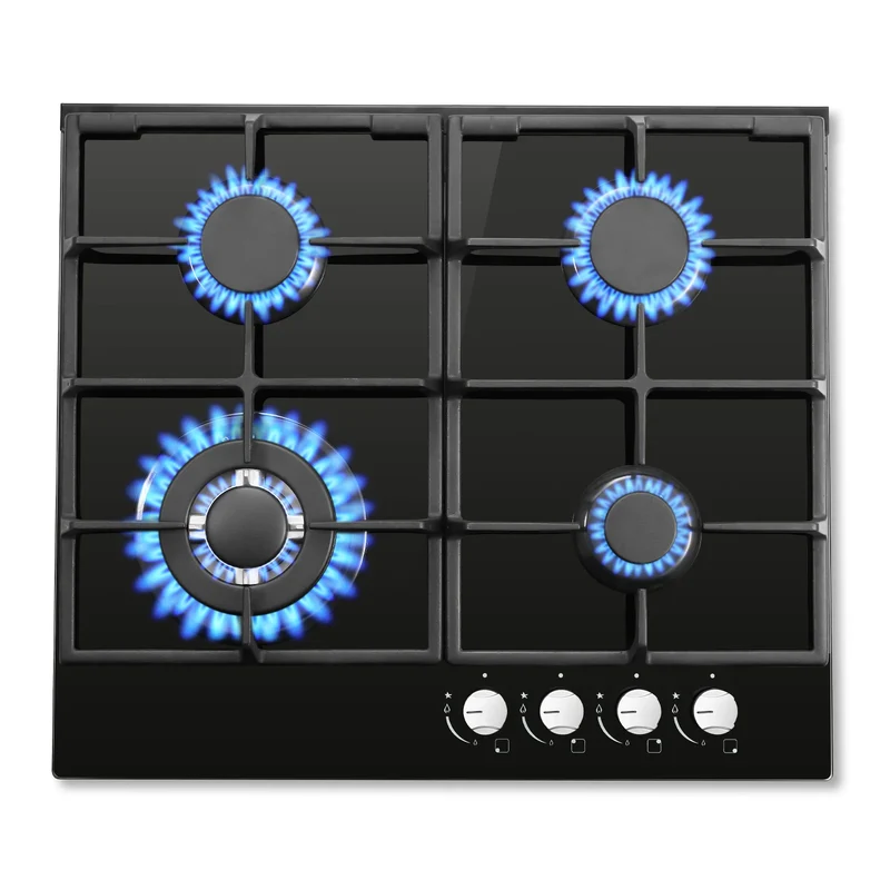 TopStrong 58cm Gas Hob | 4 Burner Dual Fuel NG/LPG | 8060W | CE Certified