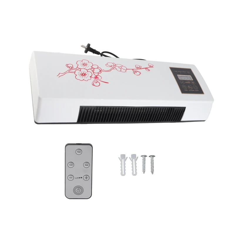 Portable Space Heater – Wall Mountable, Remote Control, Low Noise, for Bathroom & Bedroom