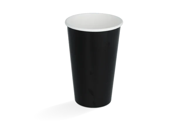 Milkshake-bägare kartong medium 450ml Ø9 cm 16oz Svart FSC®Mix (500 st) [TK-9987082]