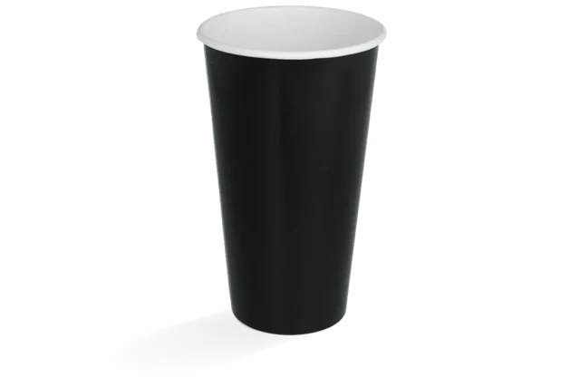 Milkshake-bägare kartong stor 560ml Ø9 cm 20oz Svart FSC®Mix (500 st) [TK-9987083]