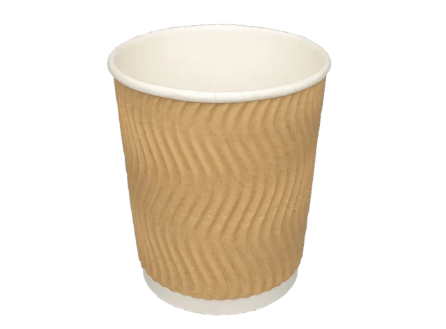 kaffekopp 230cc 8oz Ø8 cm Rippel Kraft (500 st) [TK-9987542]