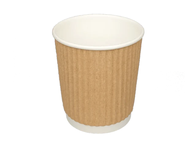 kaffekopp 120cc 4oz Ø6,3cm Rippel Kraft (500 st) [TK-9987552]