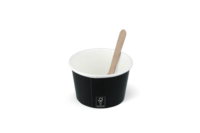 glassbägare Kartong 120ml Ø7,8cm 4oz FSC®Mix Svart (1.000 st) [TK-9987422]