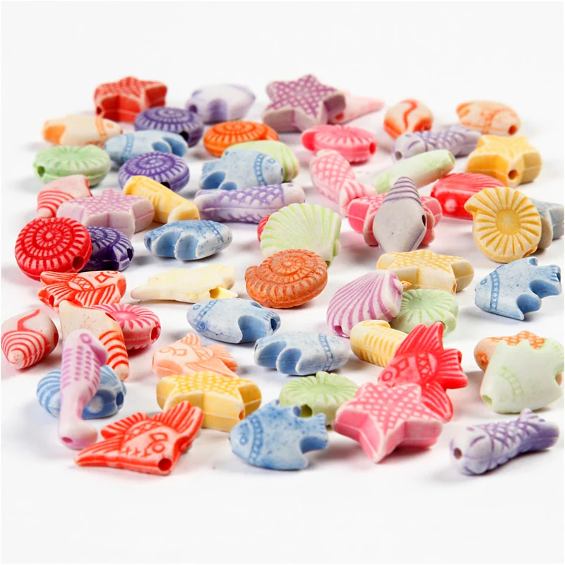 Pastellmix, stl. 9-12 mm, Hålstl. 1,2 mm, ca. 380 st., 110 g, 175 ml/ 1 förp. [HOB-699801]