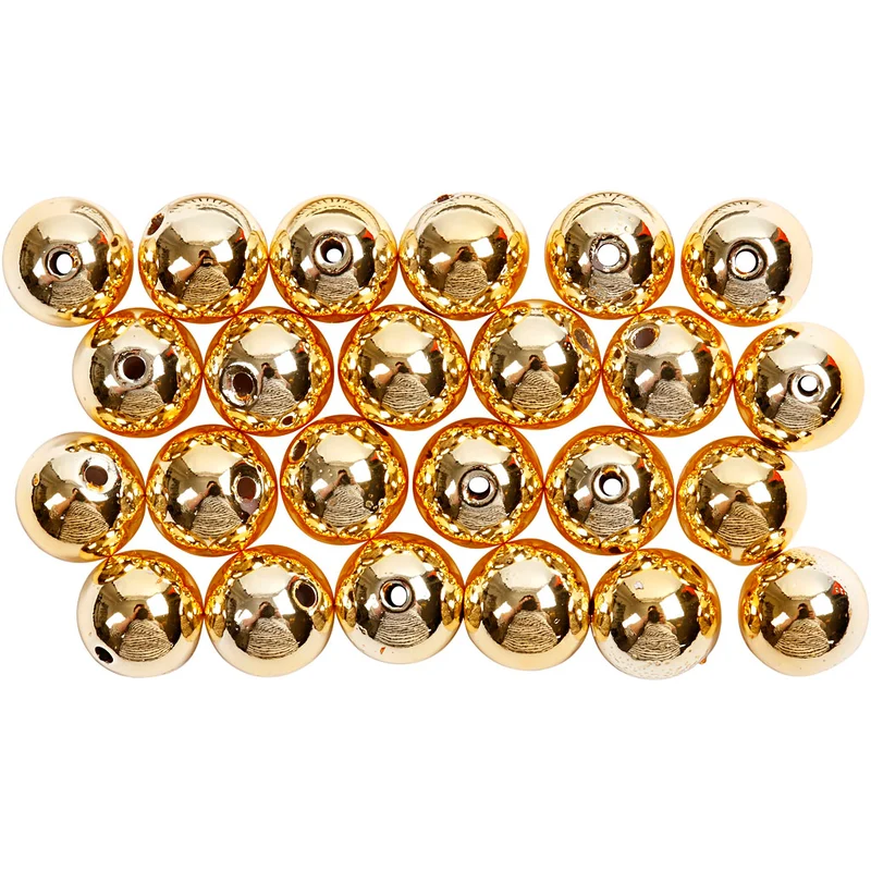 Vaxpärlor, Dia. 8 mm, Hålstl. 1 mm, guld, 50 st./ 1 förp. [HOB-698221]