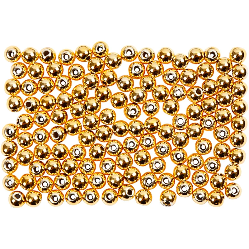 Vaxpärlor, Dia. 2,7 mm, Hålstl. 0,7 mm, guld, 150 st./ 1 förp. [HOB-698021]