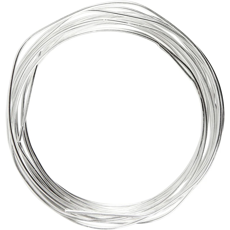 Försilvrad tråd, tjocklek 1,2 mm, försilvrad, 3 m/ 1 rl. [HOB-61012]