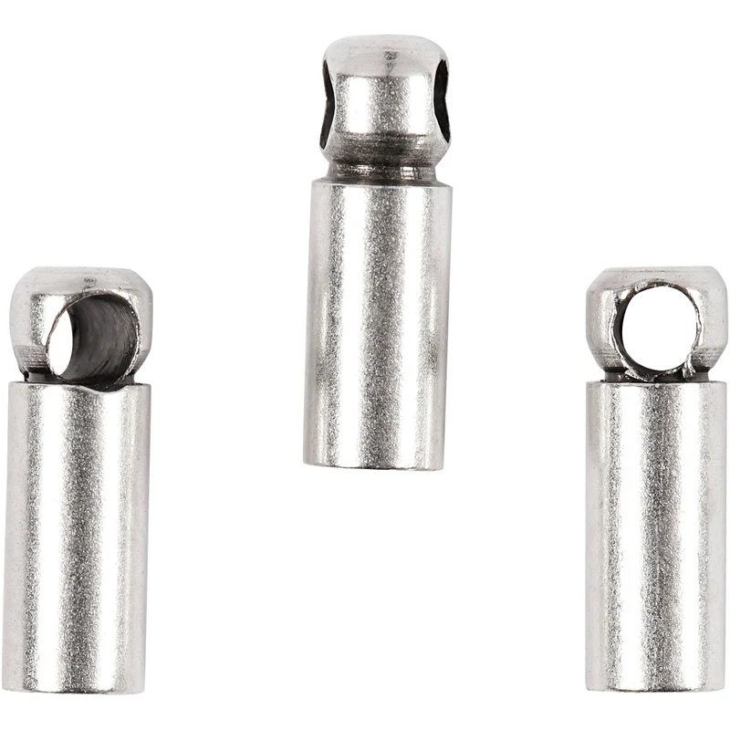 Avslutningshylsor, L: 8 mm, Dia. 2 mm, försilvrad, 10 st./ 1 förp. [HOB-604910]