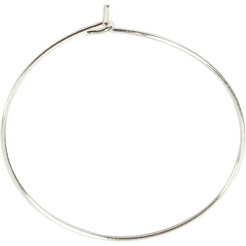 Kreoler, Dia. 30 mm, försilvrad, 6 st./ 1 förp. [HOB-60329]