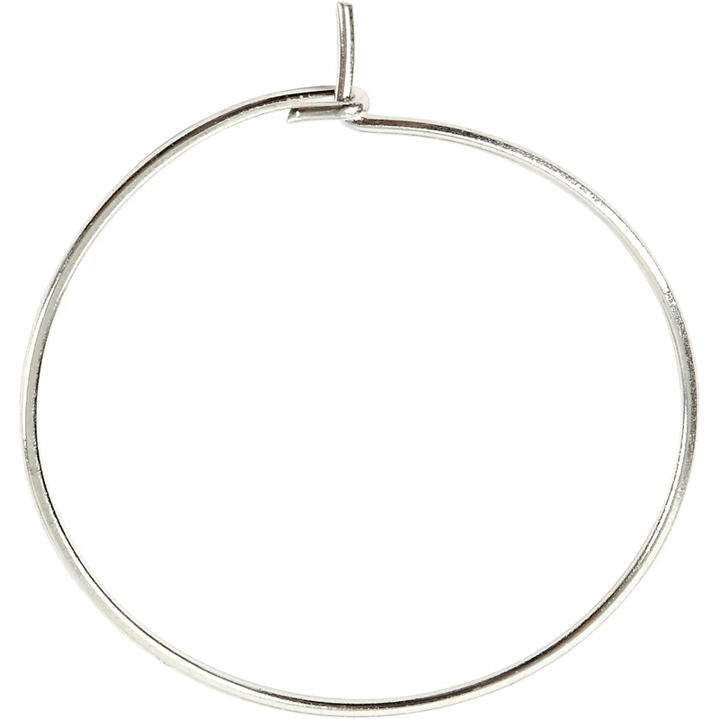 Kreoler, Dia. 20 mm, försilvrad, 8 st./ 1 förp. [HOB-60319]