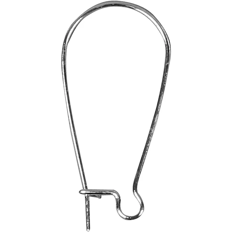Öronkrokar, L: 25 mm, försilvrad, 30 st./ 1 förp. [HOB-60311]