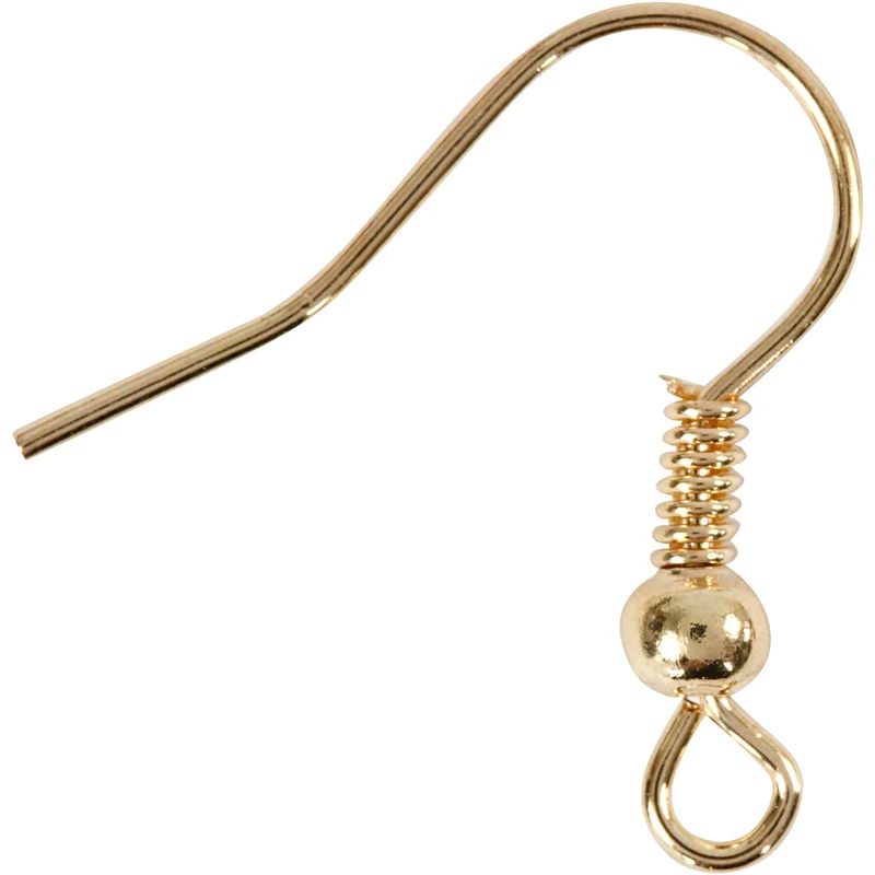 Öronkrokar, L: 18 mm, guld, 10 st./ 1 förp. [HOB-603040]