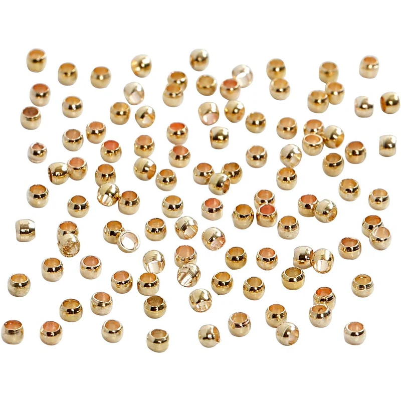 Wireklämmor, Dia. 2 mm, guld, 100 st./ 1 förp. [HOB-60106]