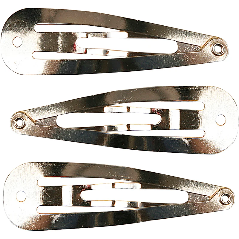 Hårspännen, L: 45 mm, B: 14 mm, försilvrad, 100 st./ 1 förp. [HOB-600992]