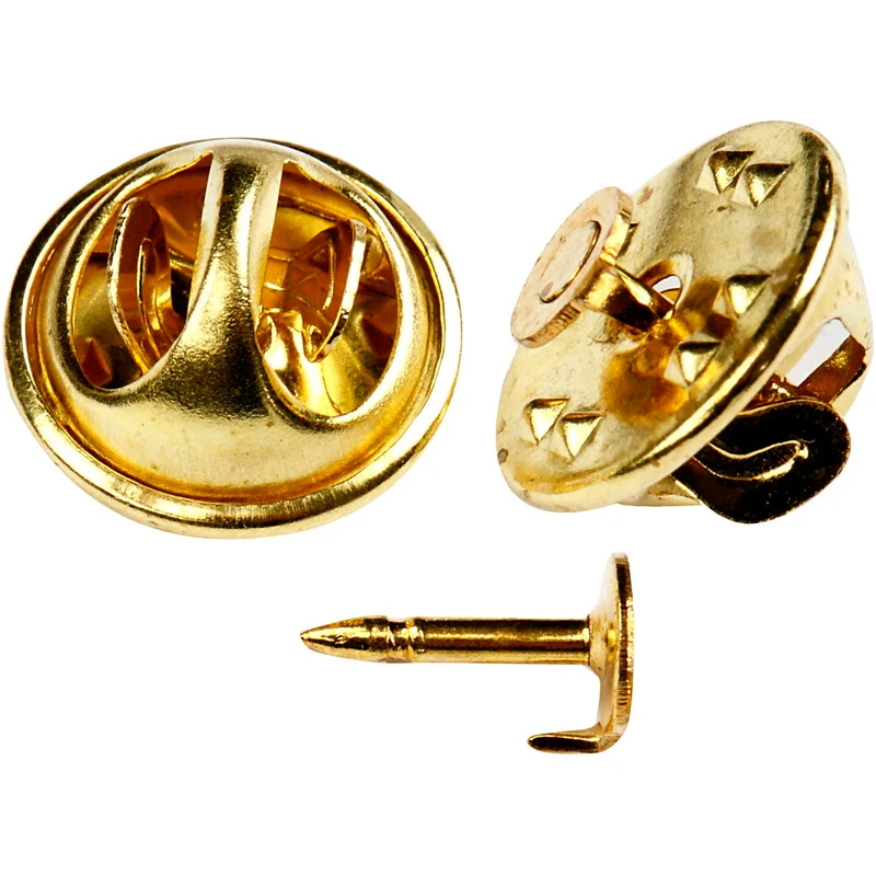 Broschknapp, Dia. 11,5 mm, förgylld, 25 st./ 1 förp. [HOB-60069]