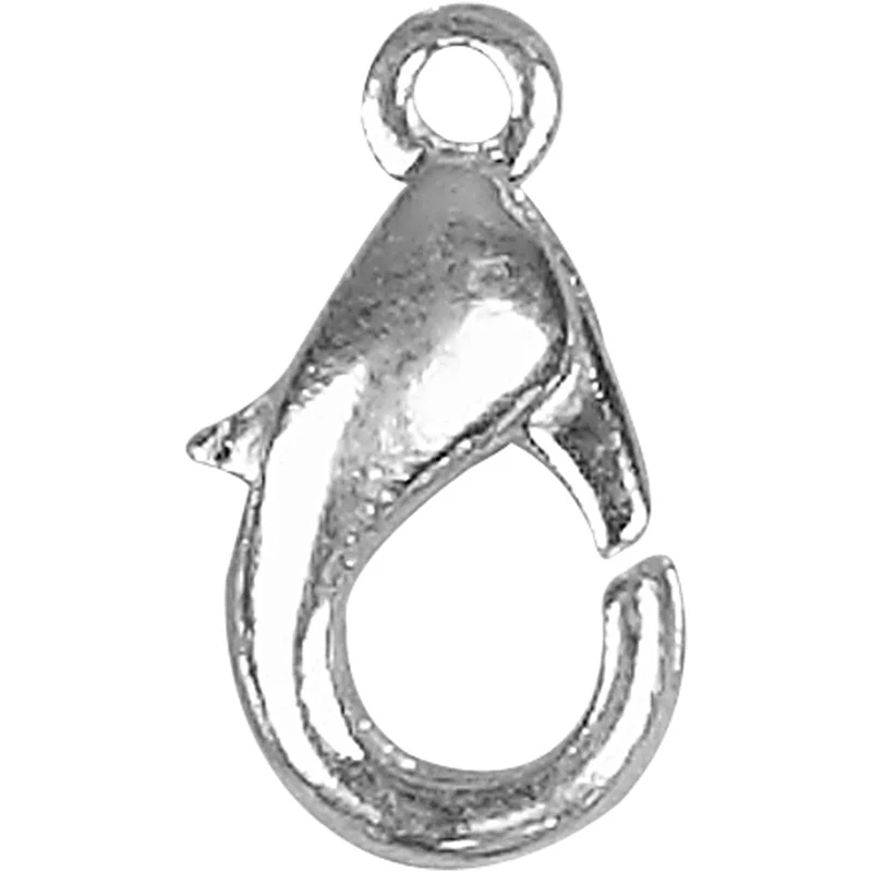 Karbinhake, L: 12 mm, försilvrad, 100 st./ 1 förp. [HOB-600161]