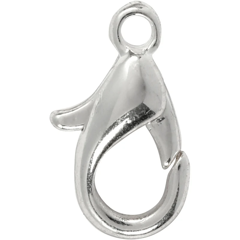 Karbinhake, L: 10 mm, försilvrad, 100 st./ 1 förp. [HOB-600121]