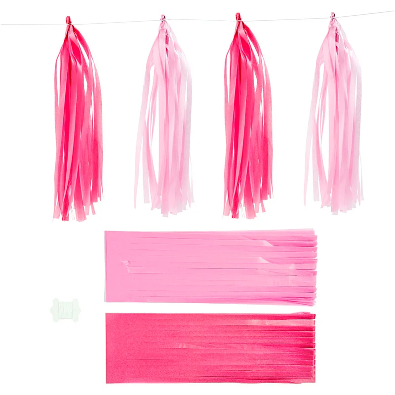 Tofs, stl. 12x35 cm, rosa, ljusröd, 12 st./ 1 förp. [HOB-599809]