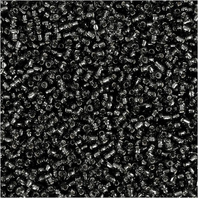Rocaillepärlor, Dia. 1,7 mm, stl. 15/0, Hålstl. 0,5-0,8 mm, grågrön, 25 g/ 1 förp. [HOB-686740]