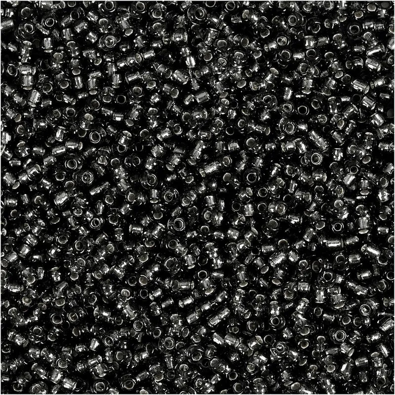 Rocaillepärlor, Dia. 1,7 mm, stl. 15/0, Hålstl. 0,5-0,8 mm, grågrön, 500 g/ 1 påse [HOB-68674]