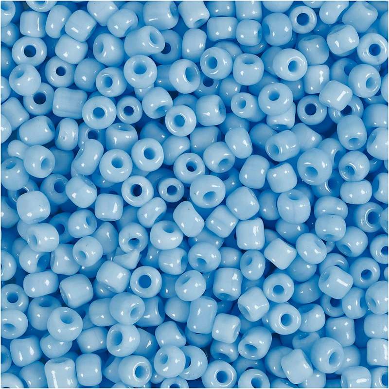 Rocaillepärlor, Dia. 3 mm, stl. 8/0, Hålstl. 0,6-1,0 mm, turkos, 25 g/ 1 förp. [HOB-682041]