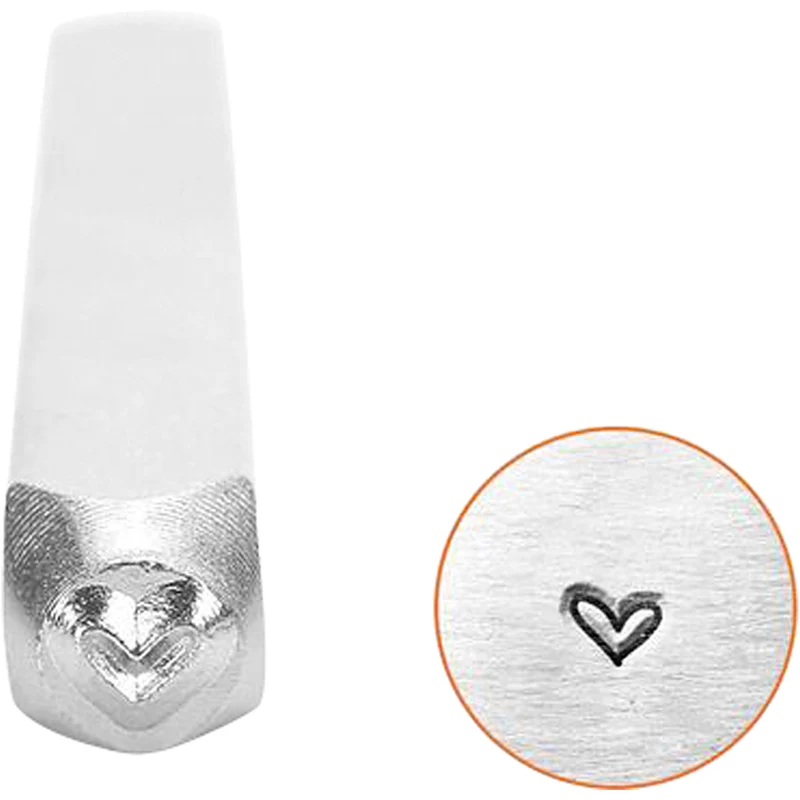 Prägelstämpel, hjärta, L: 65 mm, stl. 3 mm, 1 st. [HOB-67567]