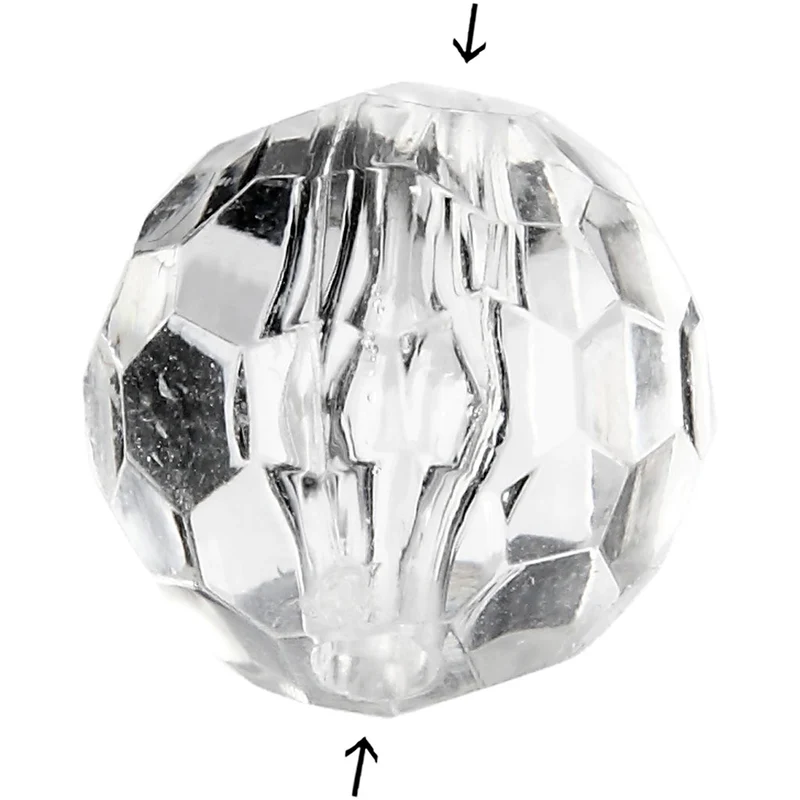 Prismor, stl. 12 mm, Hålstl. 1,2 mm, blank transparent, 77 st./ 1 förp. [HOB-636890]