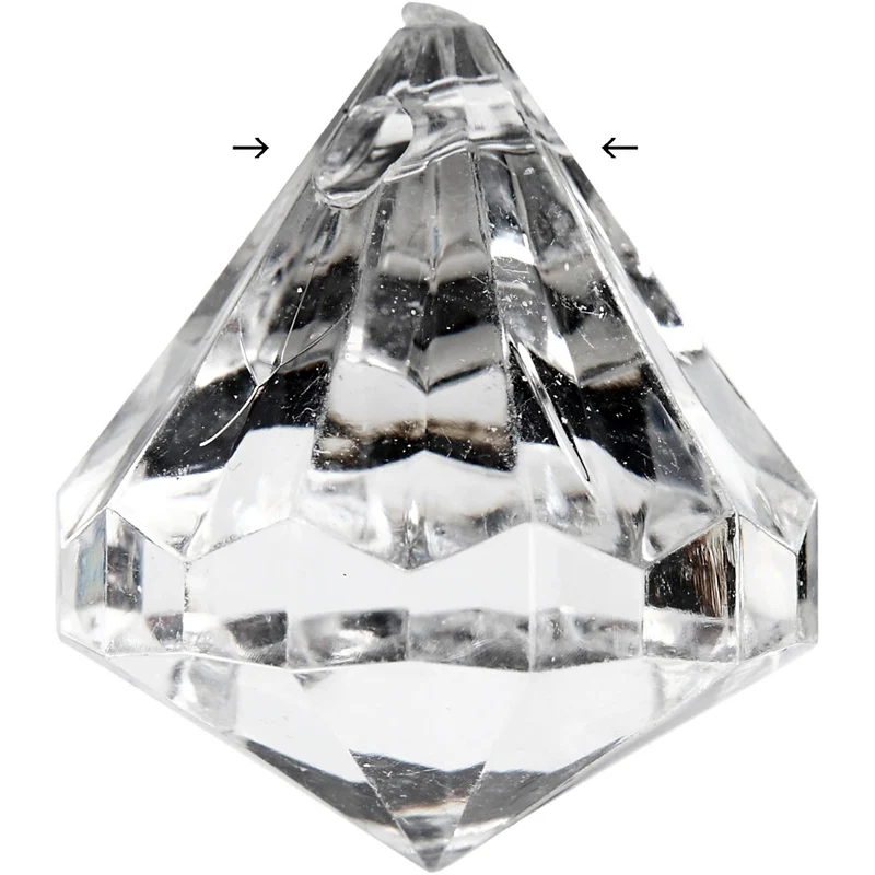 Prismor, stl. 27x30 mm, Hålstl. 2,5 mm, blank transparent, 8 st./ 1 förp. [HOB-636850]