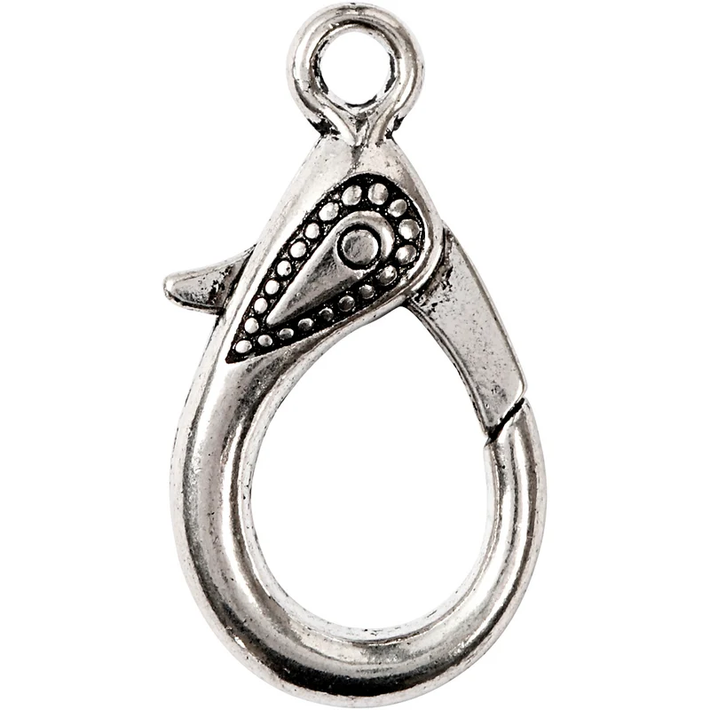 Karbinhakar, L: 30 mm, Hålstl. 3 mm, antiksilver, 4 st./ 1 förp. [HOB-63252]