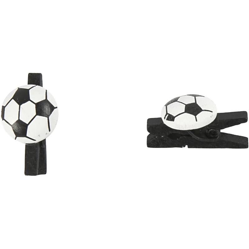 Fotbollsklämma, stl. 14x25 mm, tjocklek 12 mm, svart, 10 st./ 1 förp. [HOB-599702]