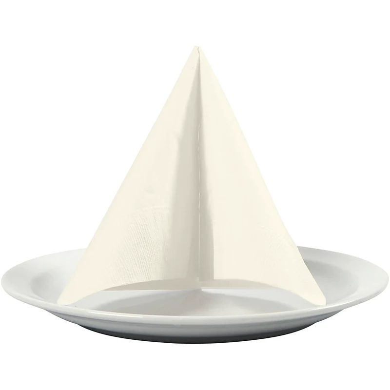 Servetter, vit baksida, stl. 33x33 cm, råvit, 20 st./ 1 förp. [HOB-599021]