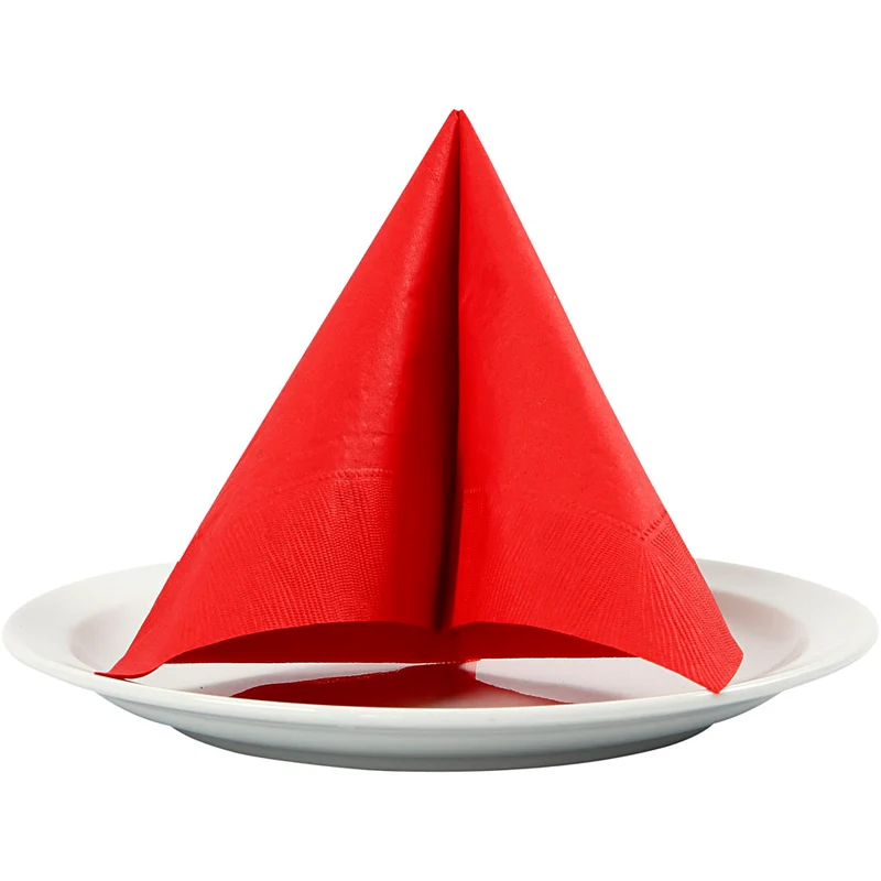 Servetter, stl. 33x33 cm, röd, 20 st./ 1 förp. [HOB-599003]