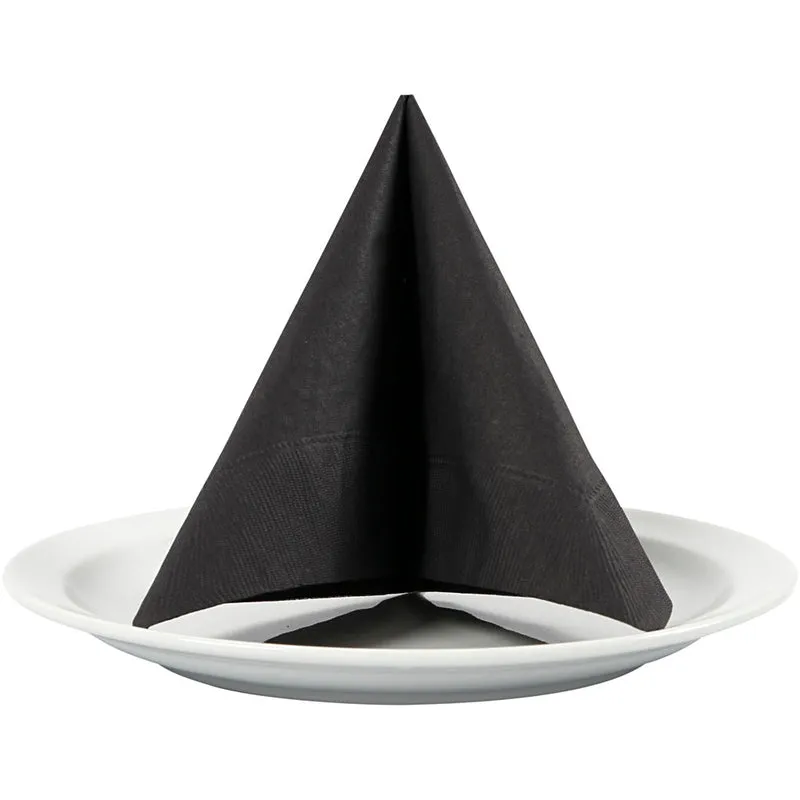 Servetter, stl. 33x33 cm, svart, 20 st./ 1 förp. [HOB-599002]